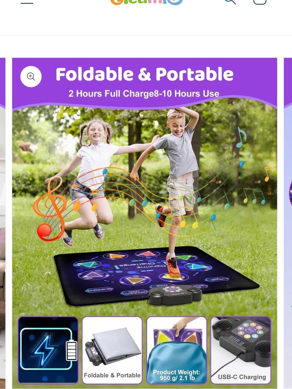 Light-Up 8 Arrow Dance Mat - Multicolor LED🌷🎉 - Picture 3 of 6